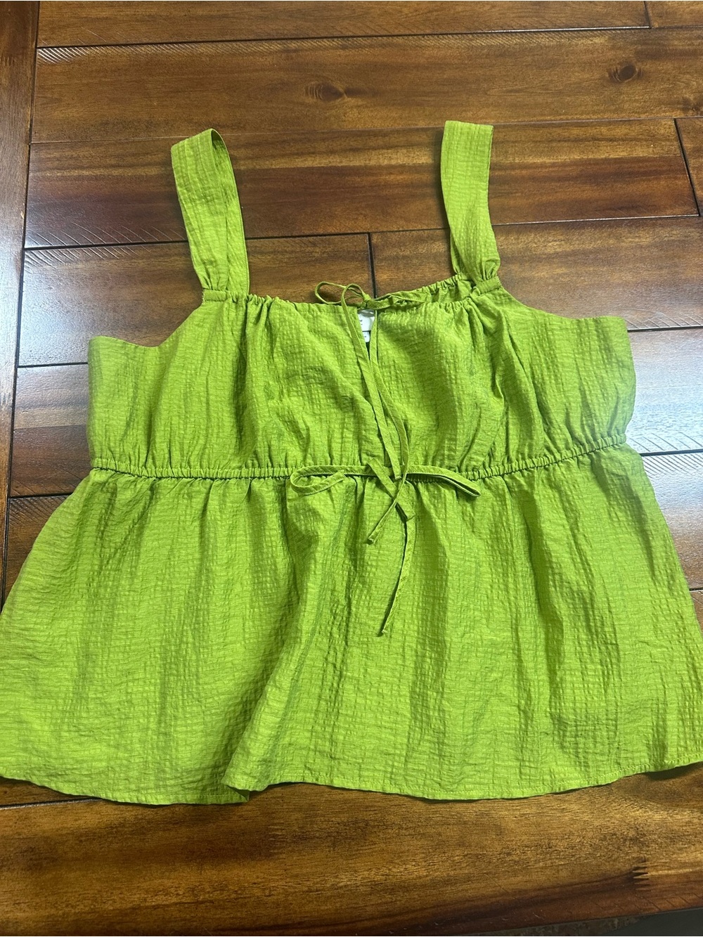 a new day Lime Green Tie-Front Camisole Tank Top - Women's
